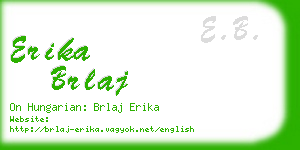 erika brlaj business card